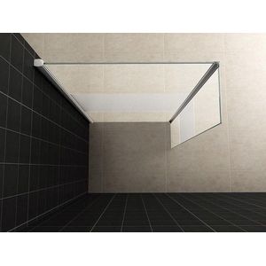 Zijwand hoekprofiel wiesbaden met middenband 40x200 cm 10 mm nano