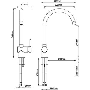 Keukenmengkraan wiesbaden caral rvs pvd coating