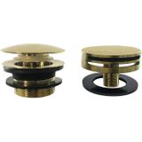 Wiesbaden - Knop/Plug Badoverloop - Rond - Geborsteld Messing Goud