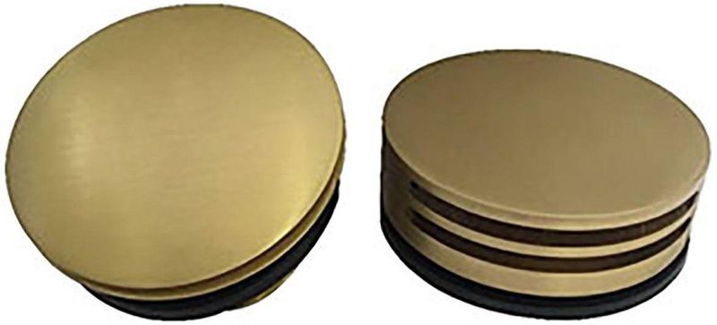 Wiesbaden - Knop/Plug Badoverloop - Rond - Geborsteld Messing Goud