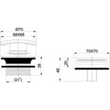 Wiesbaden Basis vierkant knop/waste geborsteld messing