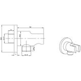 Wiesbaden one -pack inbouwthermostaatset rond type 201 GS (20 cm.)