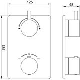 Wiesbaden one -pack inbouwthermostaatset rond type 201 GS (20 cm.)