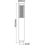 Inbouwthermostaatset wiesbaden caral rond 30 cm muuruitloop geborsteld messing goud pvd coating