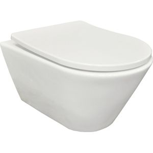 Wandcloset wiesbaden luxe rimless 53 cm inclusief bidet-functie wit