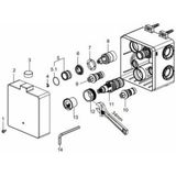 Douchethermostaat inbouwbox wiesbaden caral klik pro 2-weg