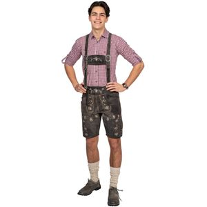 Lederhose Bruin Grijs Heren Kort Antiek