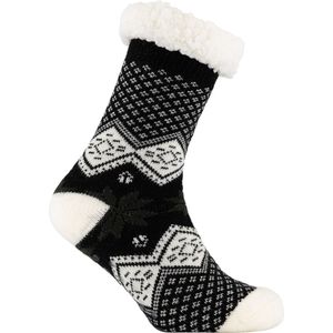 Warme Kerstsokken zwart-wit