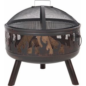 RedFire – Blazer – Zwart - Staal – Vuurschaal – Fireplace – Stevig staal – Diameter 60,5cm - Terrasverwarming – Sfeerhaard