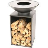 RedFire-Vuurschaal-met-barbecuegrill-ONYX-met-hoes-60-cm