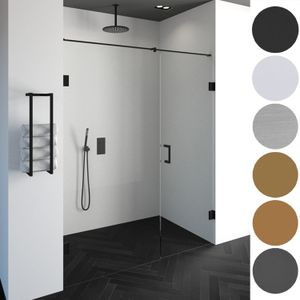 Nisdeur compleet just creating profielloos 2-delig 140x200 cm 70/70 chroom