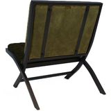 Bronx71® Fauteuil Velvet Madrid Groen - Zetel 1 Persoons - Relaxstoel - Fauteuil Groen - Velours