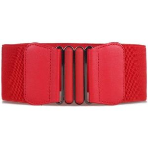 Amodi - Elastische Damesriem - Stretch - Modern - Brede Jurk Riem - Tailleband - Mode - Vrouwen - Rood