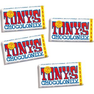 Tony's Chocolonely Witte Chocolade Reep 4 x 180 gram Chocola