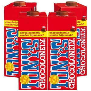 Tony's Chocolonely Chocolademelk - Chocolade Melk - Hot Chocolate - 4 X 1 Liter