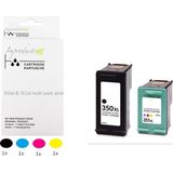 Improducts® Inkt cartridges - Alternatief Hp 350 / 350XL BK CB336EE / Hp 351 / 351XL CL CB338EE set v4 chip