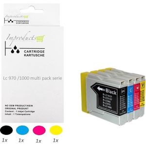 Improducts® Inkt cartridges -Alternatief Brother LC970 LC1000 / LC-970 LC-1000 set