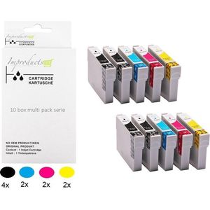 Improducts® Inkt cartridges -Alternatief Epson T0711 T0712 T0713 T0714 T0715 10 box