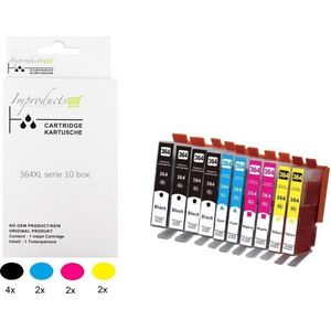 Improducts® Inkt cartridges - Alternatief HP 364 XL 364XL 10 box