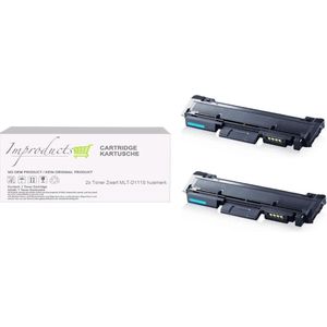 Improducts® Toner - Alternatief Samsung  MLTD116S / MLT-D116S XL inhoud 2x toner zwart