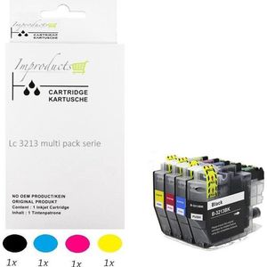 Improducts® Inkt cartridges - Alternatief Brother LC3213/ LC-3213 / 3213 multi pack new chip v4