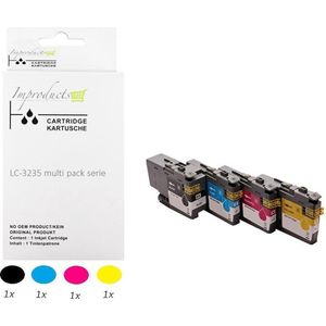 Improducts® Inkt cartridges - Alternatief Brother LC3235/ LC-3235 / 3235 4 Stuks