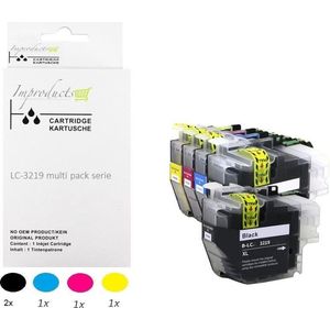 Improducts® Inkt cartridges - Alternatief Brother LC3219/ LC-3219 / 3219 5 Stuks