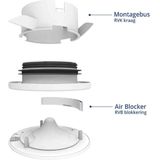 Vent-Axia Uniflexplus Airblocker voor RV ventiel (RVB blokkering) - wit