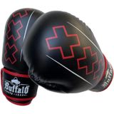 Buffalo Winner bokshandschoenen zwart met rood 10oz