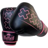 Buffalo Outrage bokshandschoenen zwart met roze 14oz