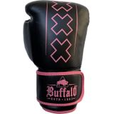 Buffalo Outrage bokshandschoenen zwart met roze 14oz