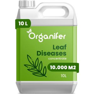 Leaf Diseases Bladziekten Concentraat (10L, 10.000m2) - Bladziekten en Bladvlekkenziekte Bestrijding - Meeldauw Bestrijdingsmiddel - Meeldauw Roest, Bladvlekken, Blackspot en Gras Schimmel - Organifer