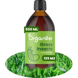 Grass Insects Concentraat (500ml, 125m2) - Engerlingen Bestrijden - Larven van Rouwvliegjes Bestrijden - Bodeminsecten - Emelten - Organifer