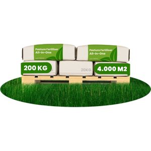Weidemeststof All-In-One (10x = 200Kg – Voor 4.000m2) Paardenweide en Hobbyvee - Geeft hoogwaardig en smakelijk gras en ruwvoer - Verrijkt met Mineralen en Spoorelementen - Organifer