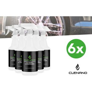 Velgenreiniger Clenano Active Foam 6x 1 liter Voordeelpack  - PH Neutraal - Verwijdert tot zeer hardnekkige vervuiling - Veilig voor alle velgen - Schoonmaken zonder borstelen - kleurt paars - beschermde werking