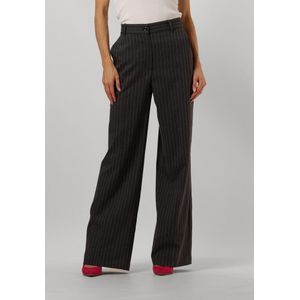 Ibana - Grijs - Wijde Broek - Dames - Subtiel Streepjespatroon
