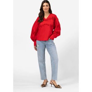IBANA - Torin - Blousetop - Rood - Broderie