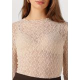 Ibana Top lange mouw 302550048 TAOLA Licht beige