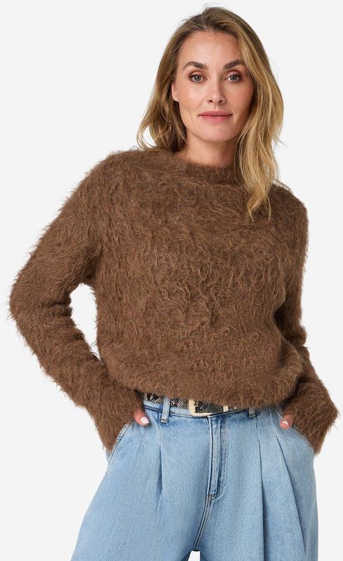 IBANA - Konia - Gebreide Trui - Bruin - Wol