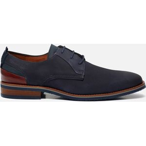 Van Lier Amalfi Veterschoenen blauw Nubuck