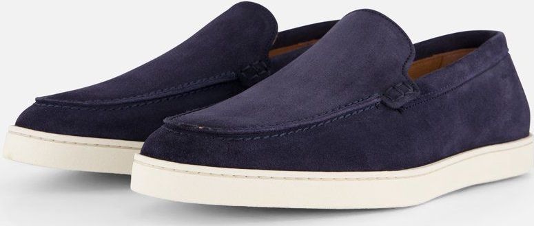 Van Lier - Lugano - Instappers - Blauw - Leer