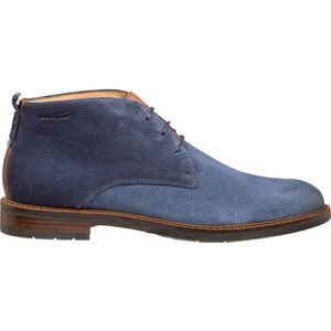 Van Lier - Boston - Veterschoenen - Blauw - Suède