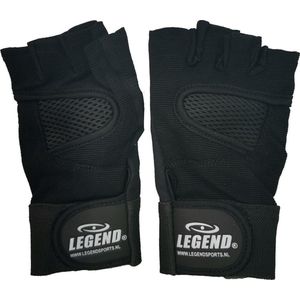 Fitness Handschoenen Heren/Dames Zwart Mesh - Verschillende maten - Gemaakt van Legend mesh materiaal M