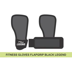 Fitness Handschoenen FlapGrip Heren/Dames Zwart Katoen S