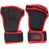 Crossfit & Fitness Handschoenen Heren/Dames Zwart-Rood - Gemaakt van softshell en textiel - Elastisch en flexibel ONE SIZE