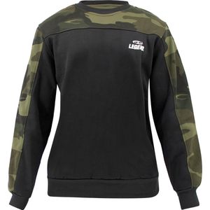 Trui/sweater dames/heren Zwart Camo fleece