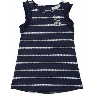 Dirkje Meisjes Jurk - Navy + white stripe - Maat 56