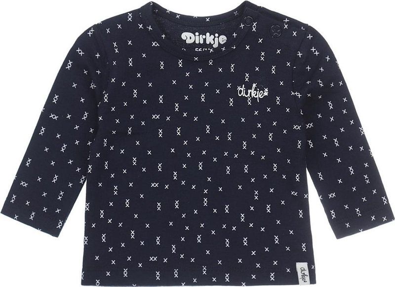 Dirkje Cross Navy Lange Mouw T-shirt N253 NOS