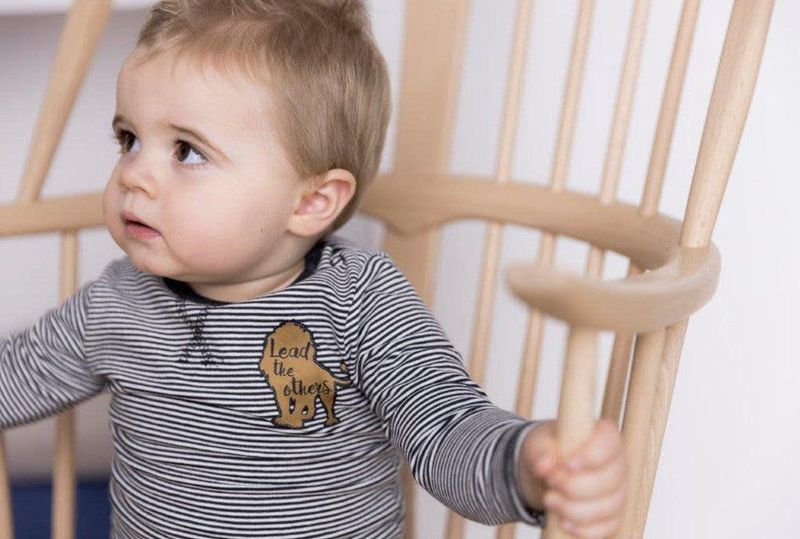 Dirkje - Lead the Others - Longsleeve - Wit - Grijze Strepen