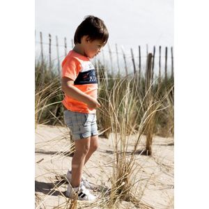 Dirkje baby jongens korte jeans met strepen Blue